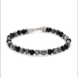John Hardy Black and Gray Beaded Bracelet